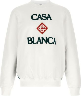 Casablanca White Crew Neck Sweatshirt