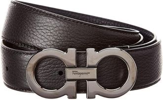 Ferragamo Ferragamo Reversible & Adjustable Double Gancini Leather Belt