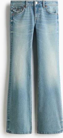 H&M Flared Low Waist Jeans in Light Denim Blue at Nordstrom, Size 10