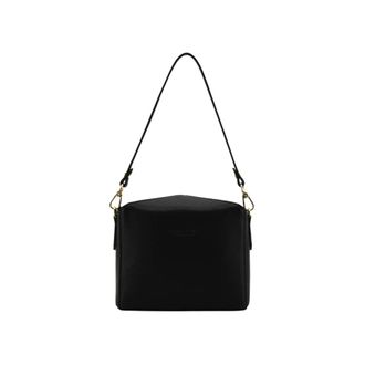 Pourchet Tassen, Dames, Zwart, ONE Size, Leer, Cassetta Schoudertas