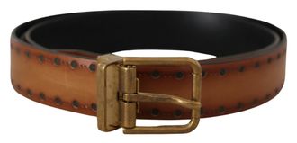 Dolce & Gabbana Mens Leather Belt Model Bel8451 - Brown - One Size