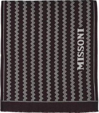 Missoni Brown Beige Wool Scarf