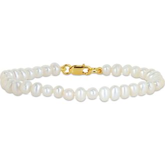 Delmar Cultured Freshwater Pearl Bracelet in White at Nordstrom Rack