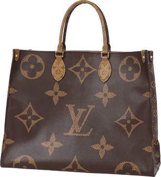 Louis Vuitton Monogram Reverse Brown Monogram Reverse Shoulder Bag Tote Bag (Pre-Owned)