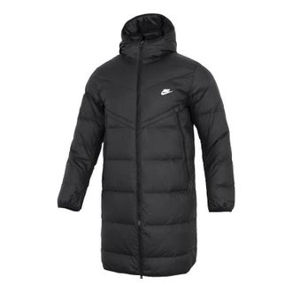 Nike Hooded Puffer Long Coat Asia Sizing Black DV1134-010