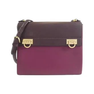 Ferragamo unisex, Pre-owned, Paars, Maat: ONE Size Leer