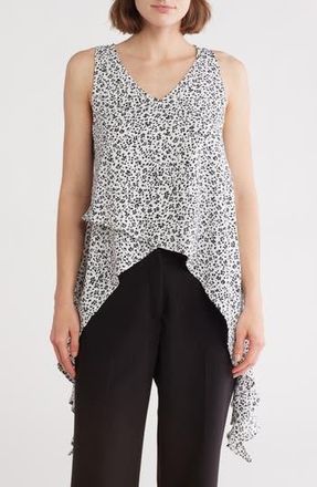 Patrizia Luca Printed Wrap Top in White at Nordstrom Rack, Size X-Small