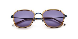 Paradigm 19-37 Navy Mens Sunglasses Brown Size 54