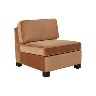 Robin des Bois Banco de terciopelo estilo contempor&aacute;neo, 1 plaza caramel