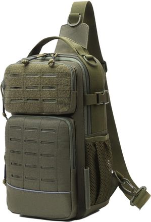 Generic Fly Fishing Sling Pack - with Water Bottle Holder Storage | Sling Tackle Bag | for Travel Men Camping Hiking Outdoor Gym Sports Adventure