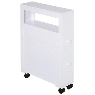 HOMCOM Armario de ba&ntilde;o 16x52x71.5 cm blanco