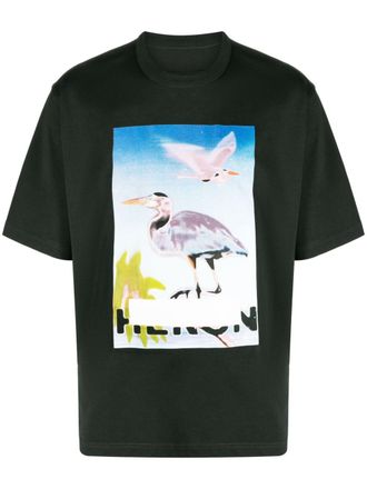Heron Preston T-shirt met print - Groen