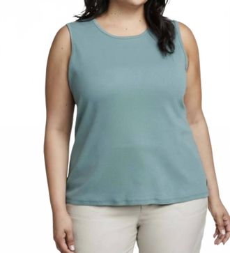 Eddie Bauer Sleeveless Solstice Peak Rib Tank Top - Plus In Dusty Jade