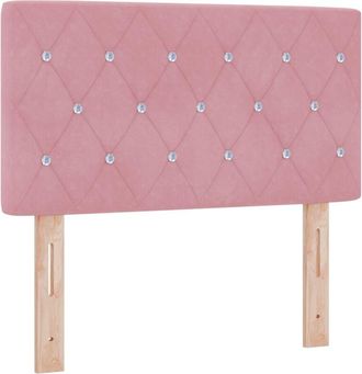 vidaXL Cabecero Led Con Luces De Tiras Led Rosa 80 Cm Terciopelo Vidaxl