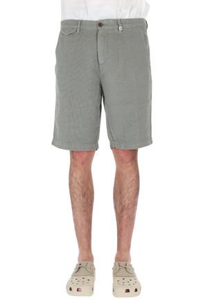 Myths Textured Cotton-Linen Casual Shorts