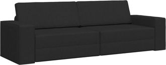 vidaXL Floor Sofa Bed Black 245 x 78 x 77 cm Fabric Vidaxl