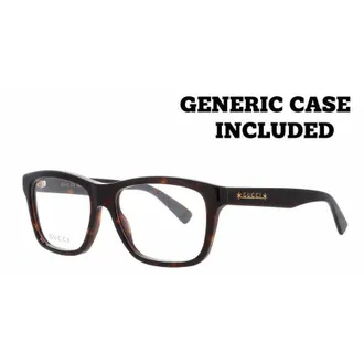 Gucci Mens Brown Rectangular Eyeglass Frames Gg1177O
