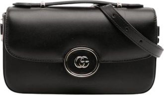 Gucci Pre-owned Satchel - Dames - Vintage Schoudertas - Zwart - ONE Size - Leer - Vintage