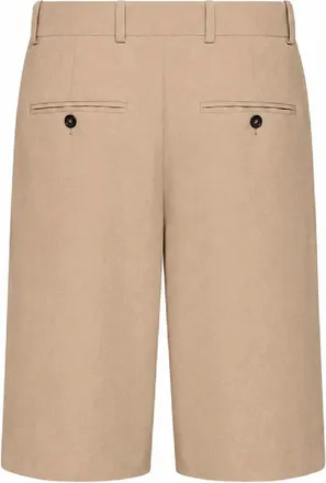 Toteme Womens Tailored Wide Shorts Beige Wool Blend Viscose