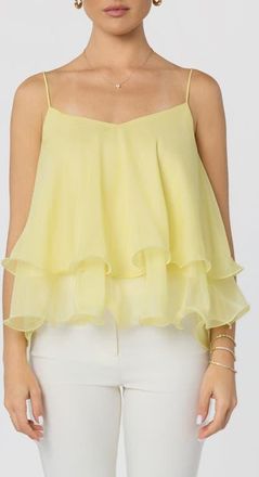 ASTR the Label Kira Tiered Babydoll Top in Butter Yellow at Nordstrom, Size X-Small