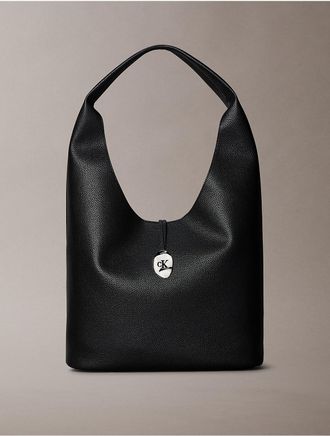 Calvin Klein Womens CK Lock Large Shoulder Bag - Black