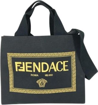 Fendi Pre-owned Tote Bags, female, Black, Size: ONE SIZE Pre-owned Fabric fendi-bags