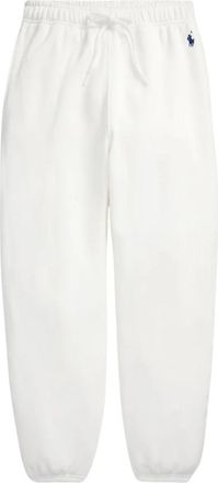 Polo Ralph Lauren Fleece Joggingbroek met Trekkoord - Dames - Sweatpants - Wit - M - Katoen - Broeken