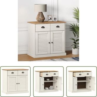 vidaXL vidaXL Credenza da cucina - Credenza Cassetti VIGO Bianco 78x40x75 cm Legno Massello Pino