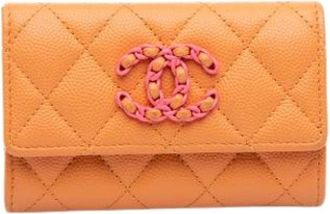 Chanel Pre-owned Portacarte Trapuntato - - Pre-owned - Donna - Arancione - ONE SIZE