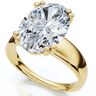 Pompeii3 Certified 4Ct Oval Diamond Solitaire Engagement Ring Lab Grown