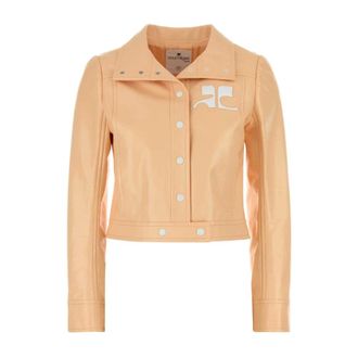 Courr&egrave;ges Light Jackets, female, Orange, Size: XS Reedition Vinyl Jacket
