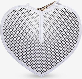 Alaia Schultertasche aus Netz-Leder Le Coeur