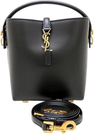 Saint Laurent Pre-owned Shoulder bag - Dames - Vintage Tas - Zwart - ONE Size - Leer - Vintage