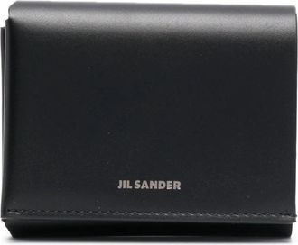 Jil Sander Black Fold-Over Smooth Leather Wallet