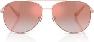 Michael Kors Perledo 58mm Pilot Sunglasses in Rose Gold/pink at Nordstrom
