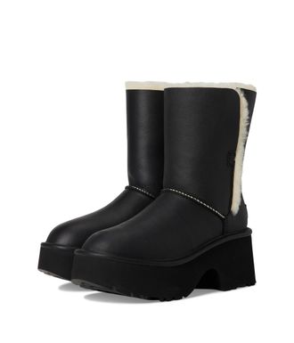 UGG Womens Esmee Leather Boot Fashion, Black, 6 UK