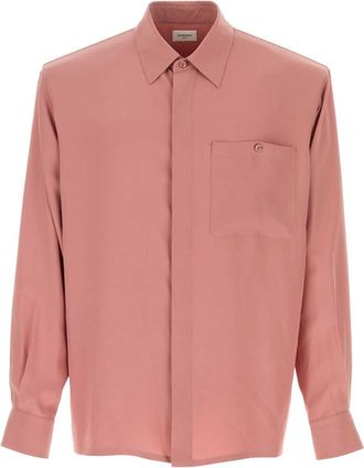 Saint Laurent Pink Silk Shirt