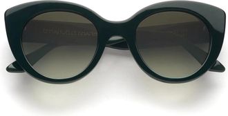 Emmanuelle Khanh Green Portia Cat-Eye Sunglasses