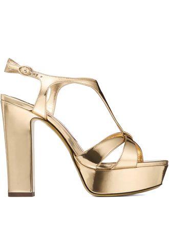 Jimmy Choo London 120mm Kesia platform heeled sandals - Gold