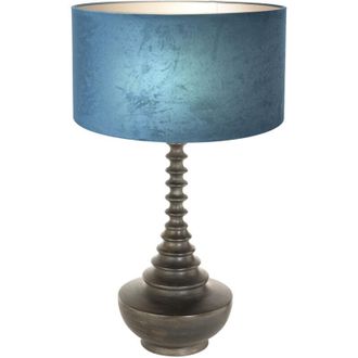 Steinhauer Anne Lighting - L&aacute;mpara De Mesa - Bois - Negro - Madera Velours