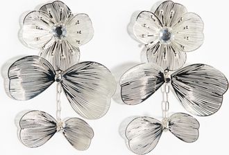 H&M Blumenförmige Ohrhänger - Silber