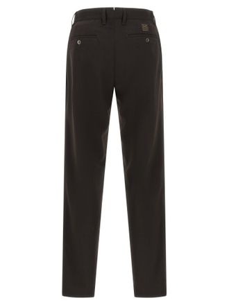 Incotex Pleated Wool-Blend Trousers - Black