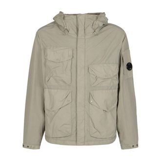 C.P. Company Light Jackets, male, Beige, Size: L Flatt Nylon Goggle Jacket