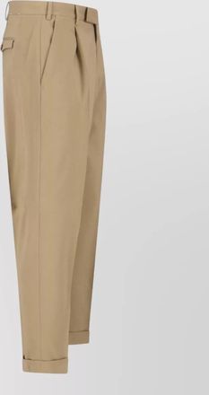 Pantaloni Torino straight trousers pleated front belt loops