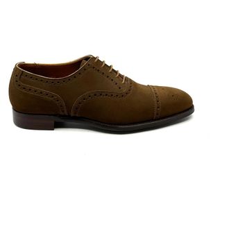 Crockett & Jones Barrington Richelieu - Heren - Veterschoenen - Bruin - 41 EU - Leer - Schoenen