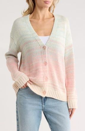 Elie Tahari Ombr&eacute; Cardigan in Pink Green at Nordstrom Rack, Size X-Small
