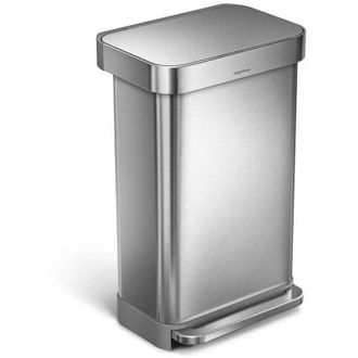 Simplehuman Papelera Rectangular Con Pedal 45l Acero Inoxidable Cepillado - Cw2024 - Simplehuman
