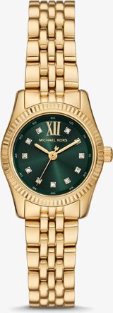 Michael Kors Petite Lexington Pav&eacute; Gold-Tone Watch