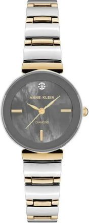 Anne Klein Accented Grey Dial Ladies Watch AK/2435GMTT