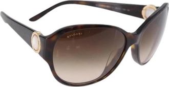 Bulgari Pre-owned Zonnebrillen - Dames - Vintage Accessoires - Bruin - ONE Size - Vintage
